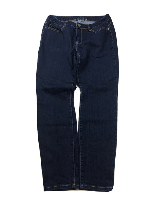 Michael Kors Jeans ajustados de mezclilla elásticos con lavado oscuro para mujer Talla 6