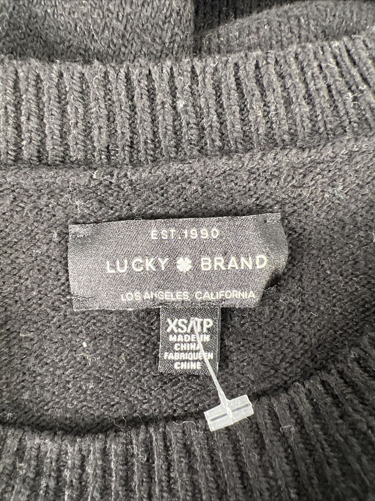 Lucky Brand Women's Black Star Print Knit Sweater - XS