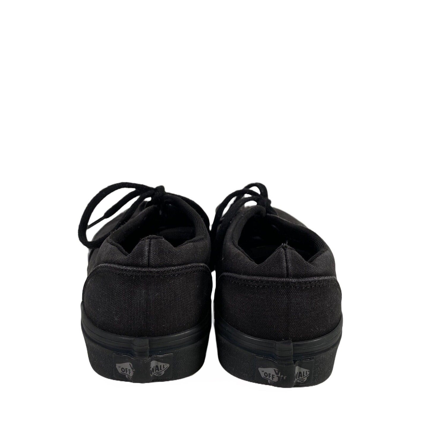 Vans Women's Black Canvas Lace Up Casual Sneakers - 6