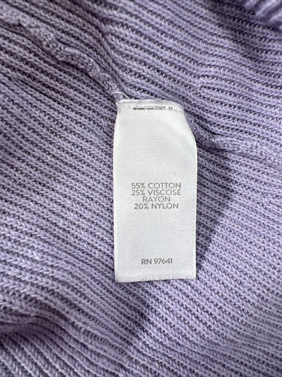 J. Jill Women's Purple 3/4 Sleeve Knit Sweater - M