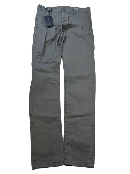 NEW Zara Men's Gray Basic Collection Skinny Chino Pants - 30