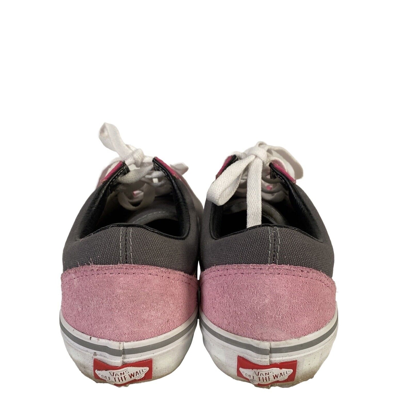 Vans Pro Mens Gray/Pink Canvas Lace Up Skateboard Sneakers - 5