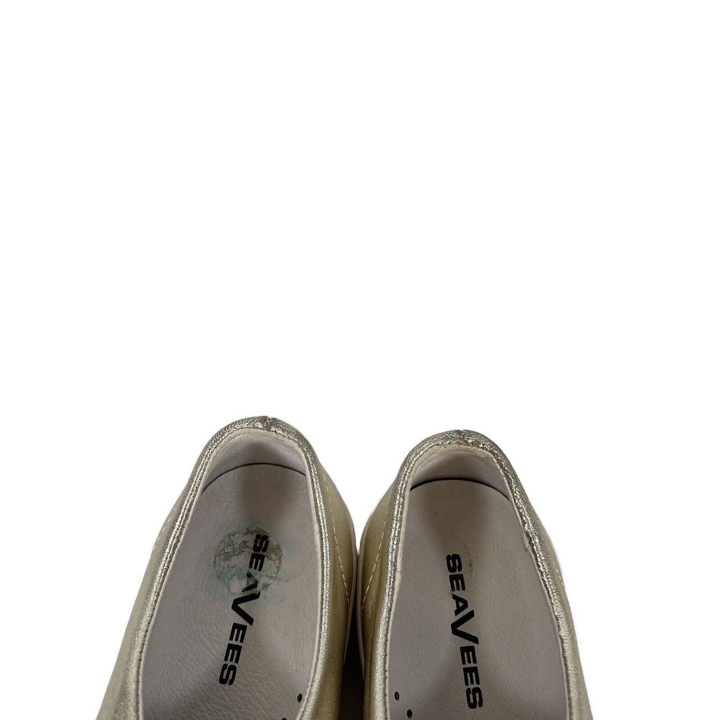 SeaVees Womens Goldtone Metallic Leather Sunset Strip Slip On Sneakers -8