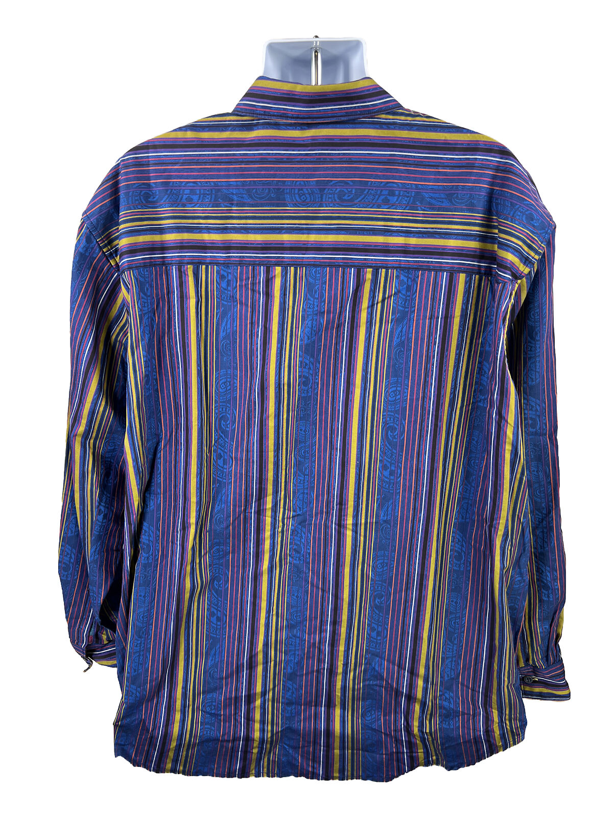 Robert Graham Men's Blue Striped Long Sleeve Button Up Shirt 4XL