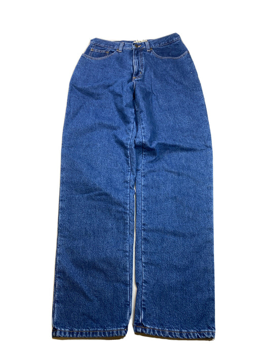Lands End Jeans de mezclilla de ajuste relajado con forro de lavado medio para mujer - 10 de alto