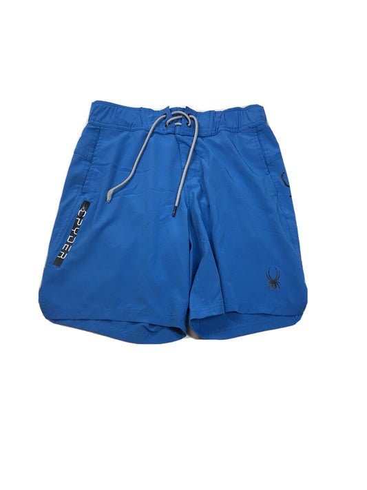 Spyder Swim Men's Blue Mesh Lined Swim Trunks W/Pockets - S
