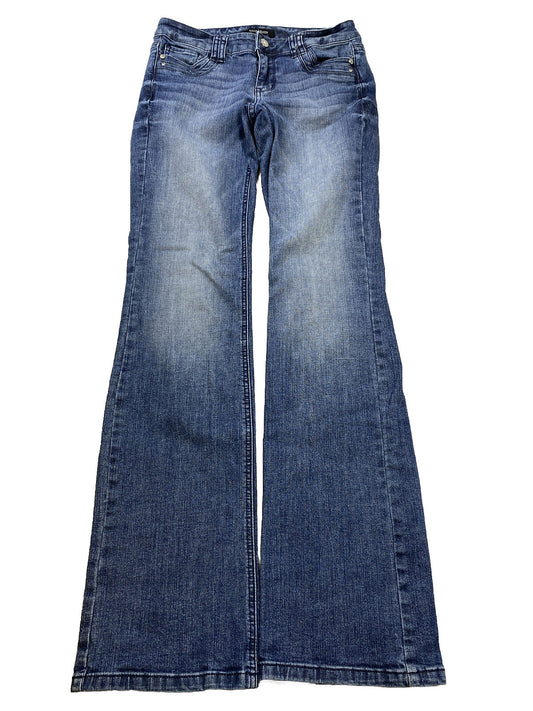 White House Black Market Jeans de pierna recta con lavado medio para mujer - 0 R