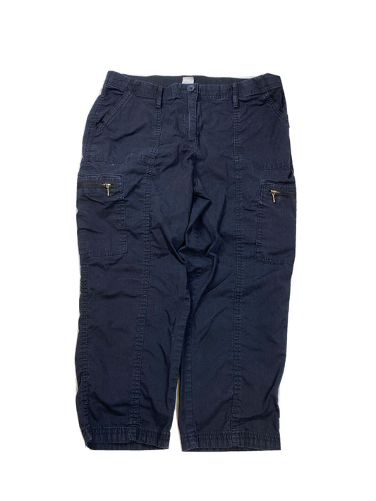 Chico's Pantalones cortos cargo azul marino para mujer - Petite 0.5/US 6P