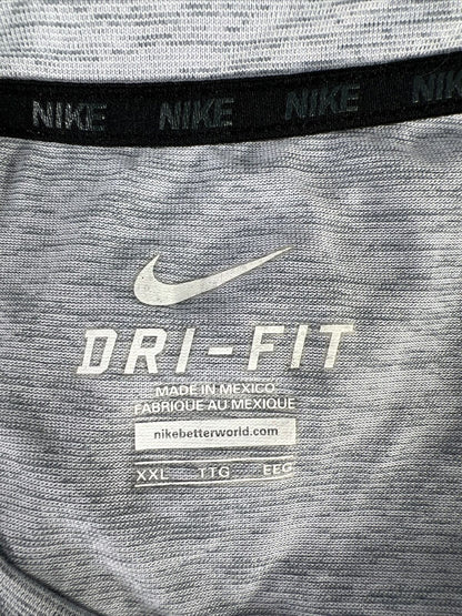 Nike Men's Gray Dri-Fit Short Sleeve Training Shirt - XXL