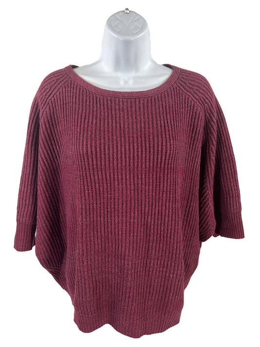 Chico's Women's Purple Ribbed Texture Knit Dawn Pullover Sweater - 1/US M