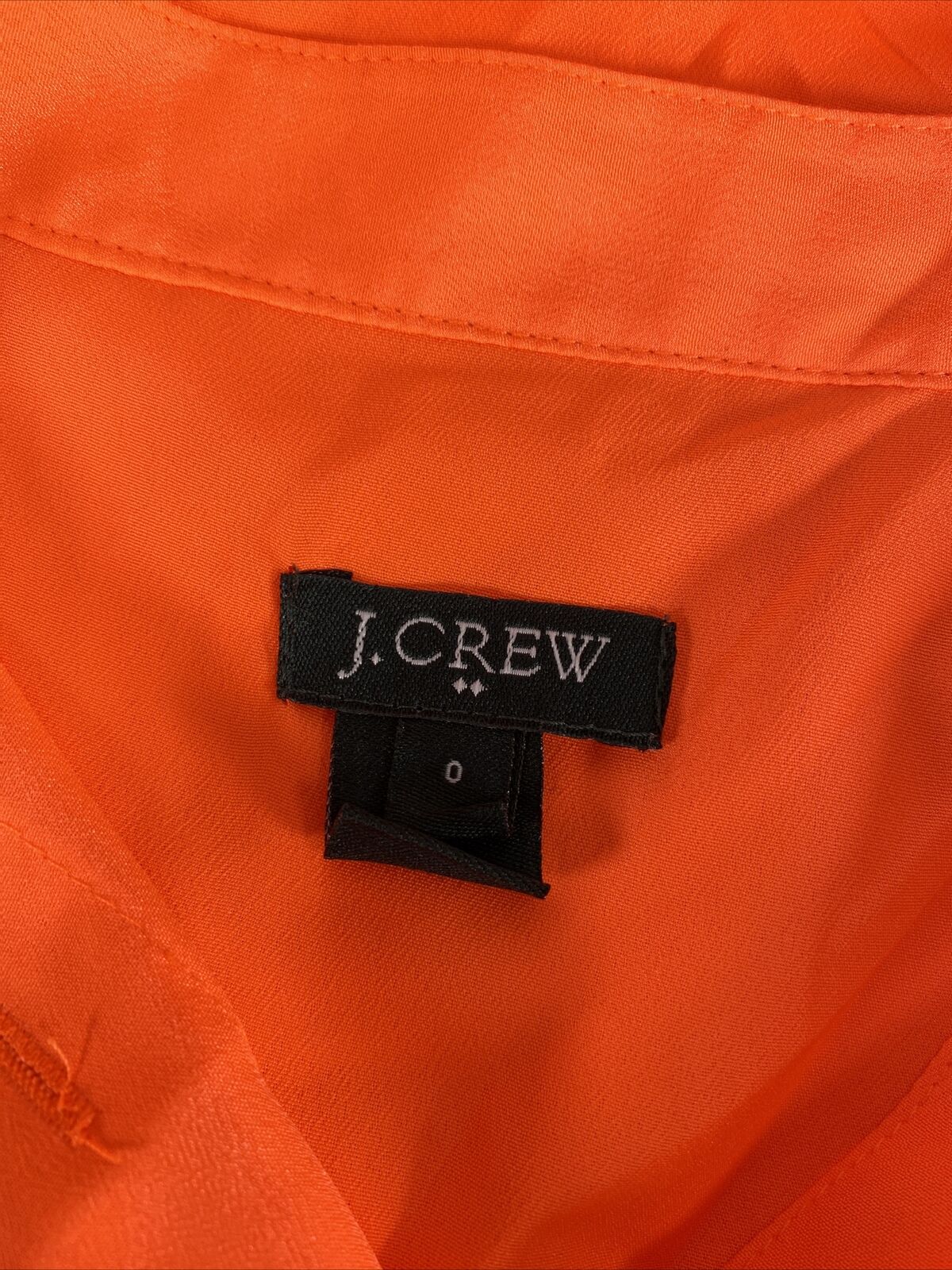 J.Crew Blusa sin mangas con bolsillo drapeado de color naranja brillante para mujer - 0