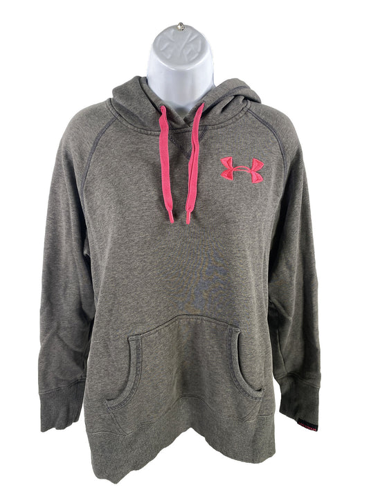 Under Armour Women's Gray Charged Cotton Pullover Hoodie - M