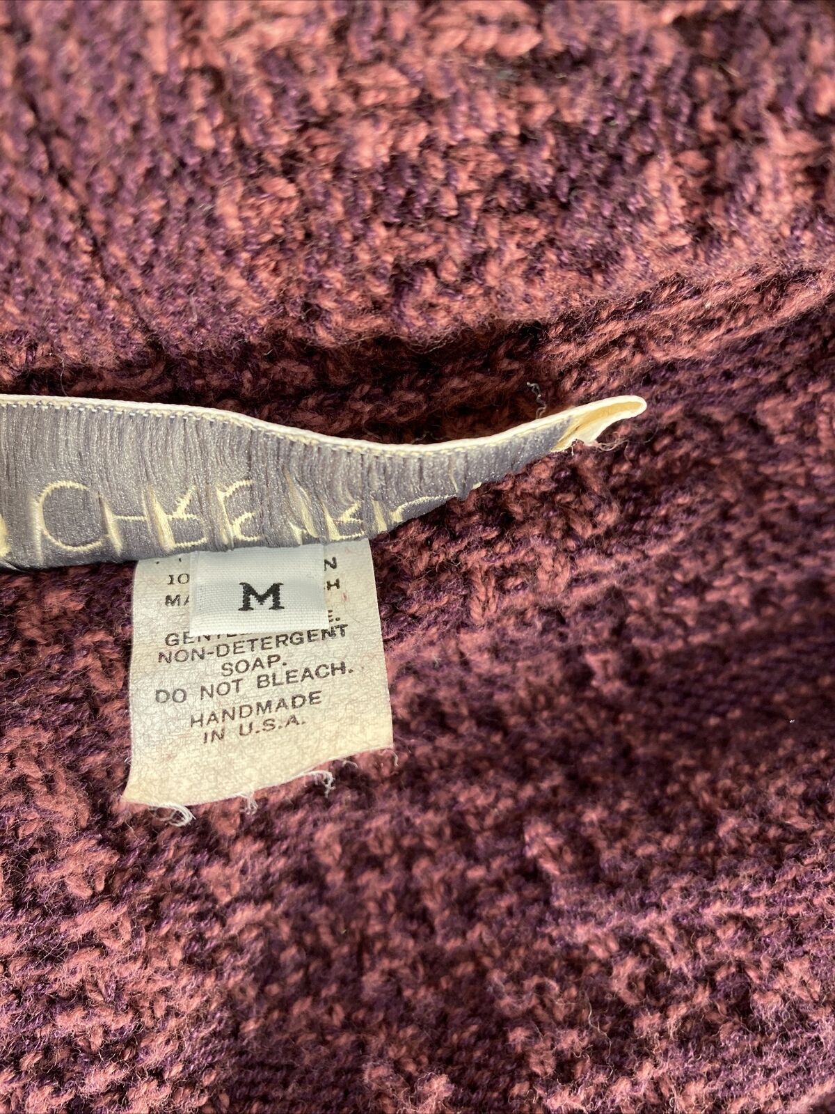 Chris Triola Women's Purple Cotton Open Cardigan Sweater - M