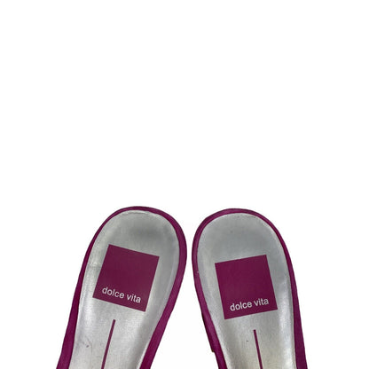 Dolce Vita Women's Purple Suede Slide Heel Sandals - 6.5