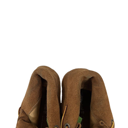 Timberland Botas con cordones y parte superior enrollable de cuero marrón para mujer - 7.5
