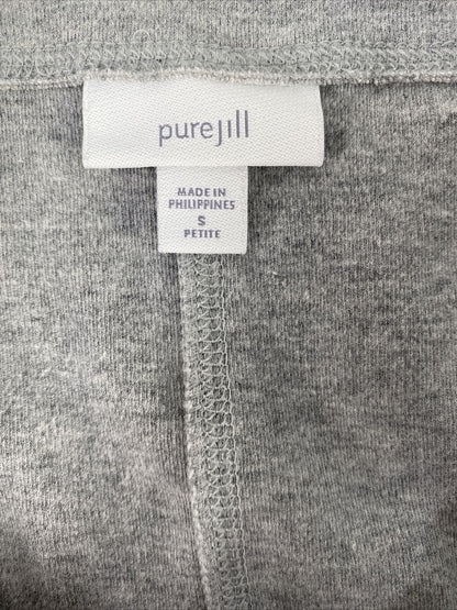 Pure Jill Women's Gray Long Sleeve Crewneck T-Shirt - Petite S