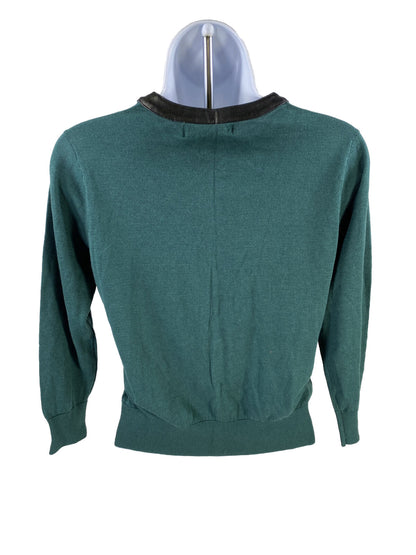 NEW August Silk Women's Green Long Sleeve Cardigan Sweater - S