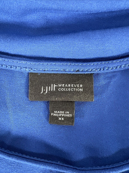 J. Jill Women's Blue Short Sleeve Long Tunic Top Shirt - XS