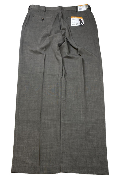 NEW Savane Men's Brown/Gray Chinchilla Tailored 2U Dress Pants - 36x32