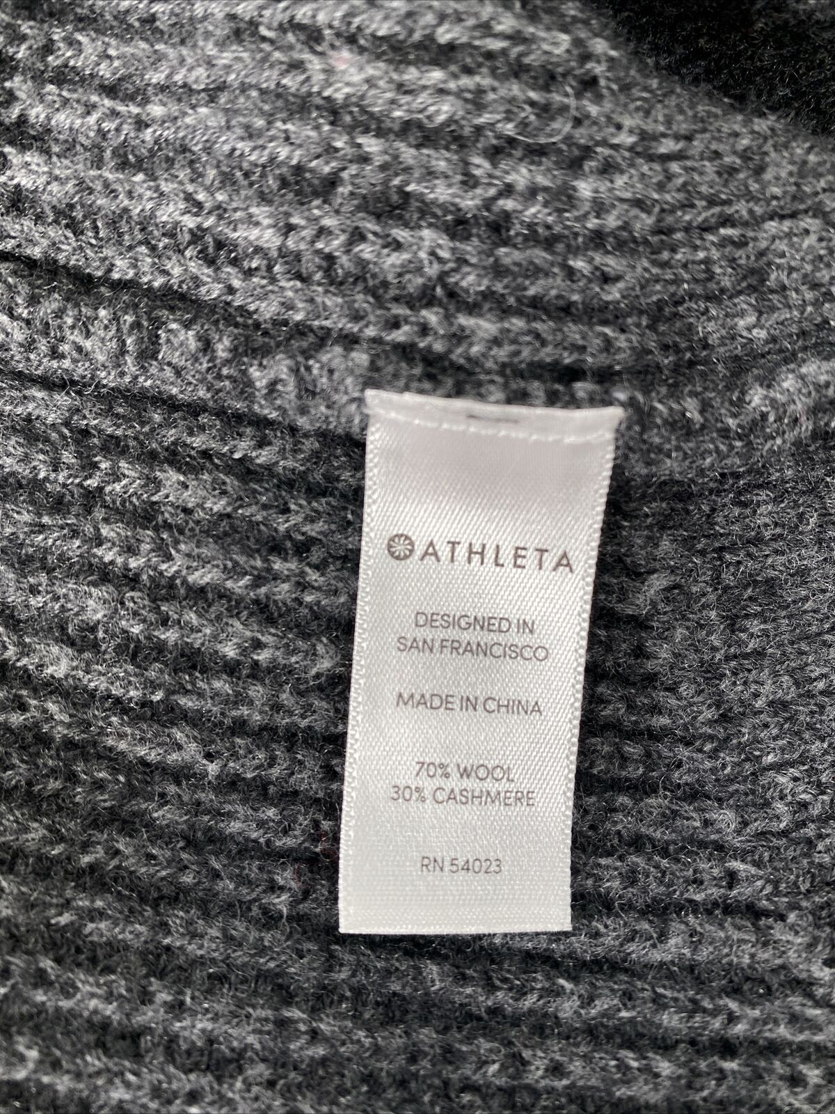Athleta Women's Gray Wool/Cashmere Blend Lucca Wrap Sweater - S