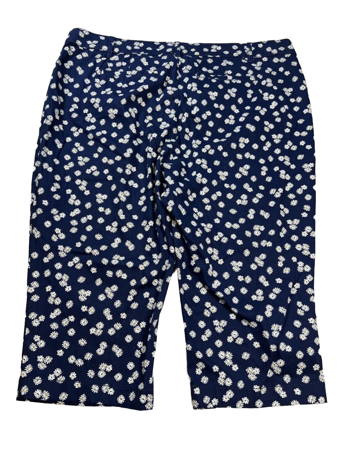 NEW St Johns Bay Women's Navy Blue Daisy Capri Pants - Plus 20W