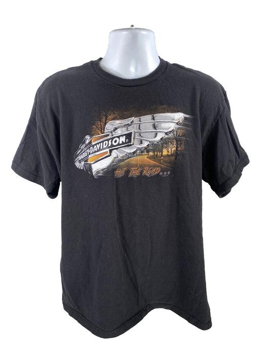 Harley Davidson Camiseta de manga corta con gráfico negro para hombre El Paso Texas -XL