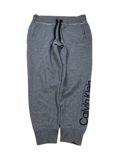 Calvin Klein Women's Gray Cotton Blend Fleece Jogger Sweatpants - M