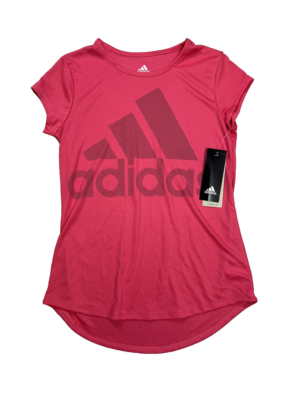 NEW adidas Girls Kids Short Sleeve Athletic Shirt - L 14
