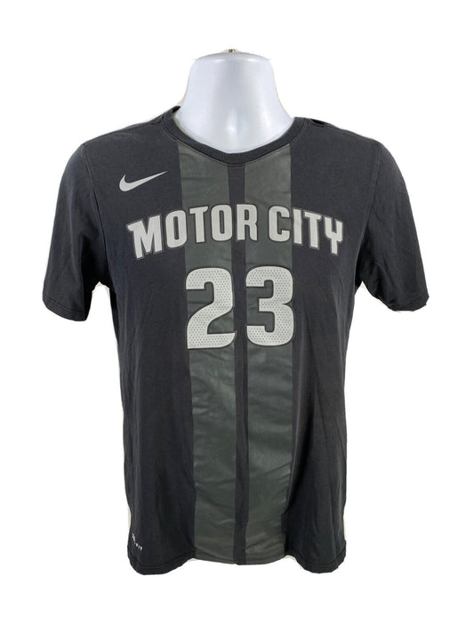 Nike Camiseta negra de manga corta Motor City Griffin #23 para hombre - S