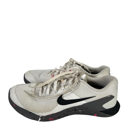 Nike Women's White Metcon 4 Lace Up Athletic Training Sneakers - 7