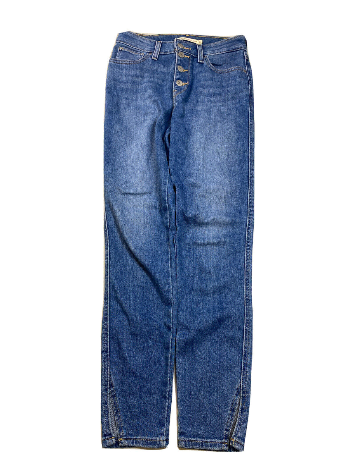 Levis Jeans de mezclilla ajustados al tobillo con lavado claro para mujer -27