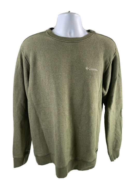 Columbia Men's Green Fleece Long Sleeve Crewneck Sweatshirt - L