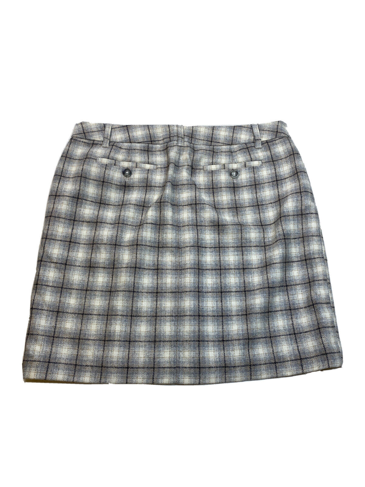 NEW Eddie Bauer Women's Gray Plaid Straight Skirt - 14