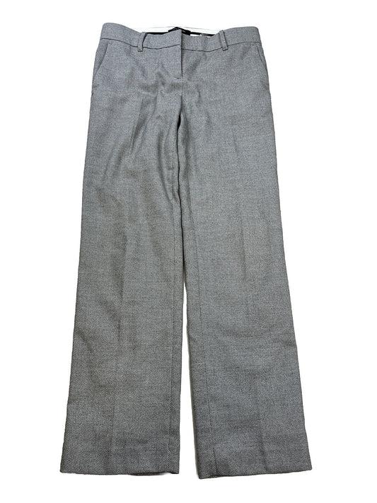 Ann Taylor Pantalones de vestir de pierna recta, color gris, para mujer, 0 Petite