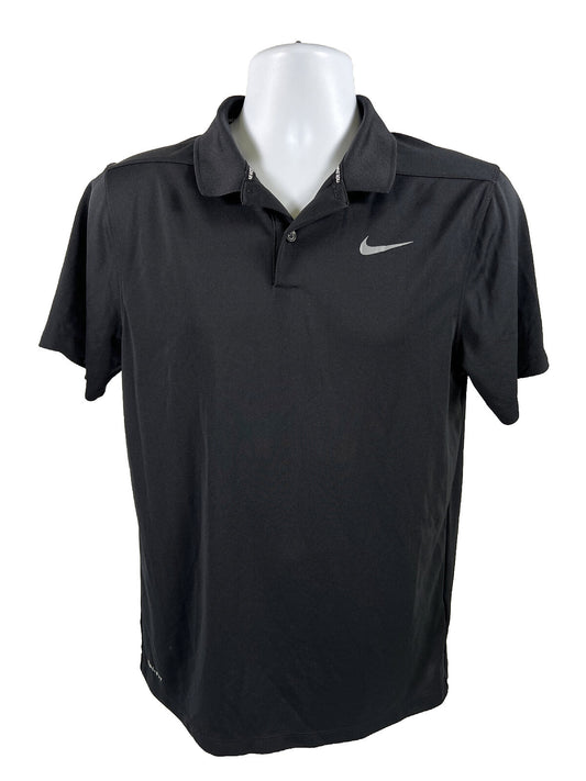 Nike Men's Black Dri-Fit Short Sleeve Golf Polo Shirt - S