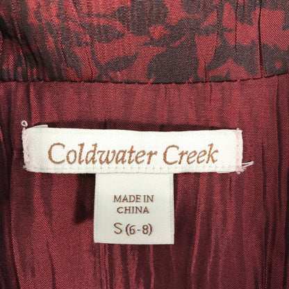 Coldwater Creek Women's Red Sleeveless Full Zip Lightweight Vest Sz S