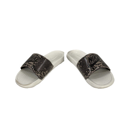 Nike Women's Black Victori One Snake Print CN9676 Slide Sandals - 7