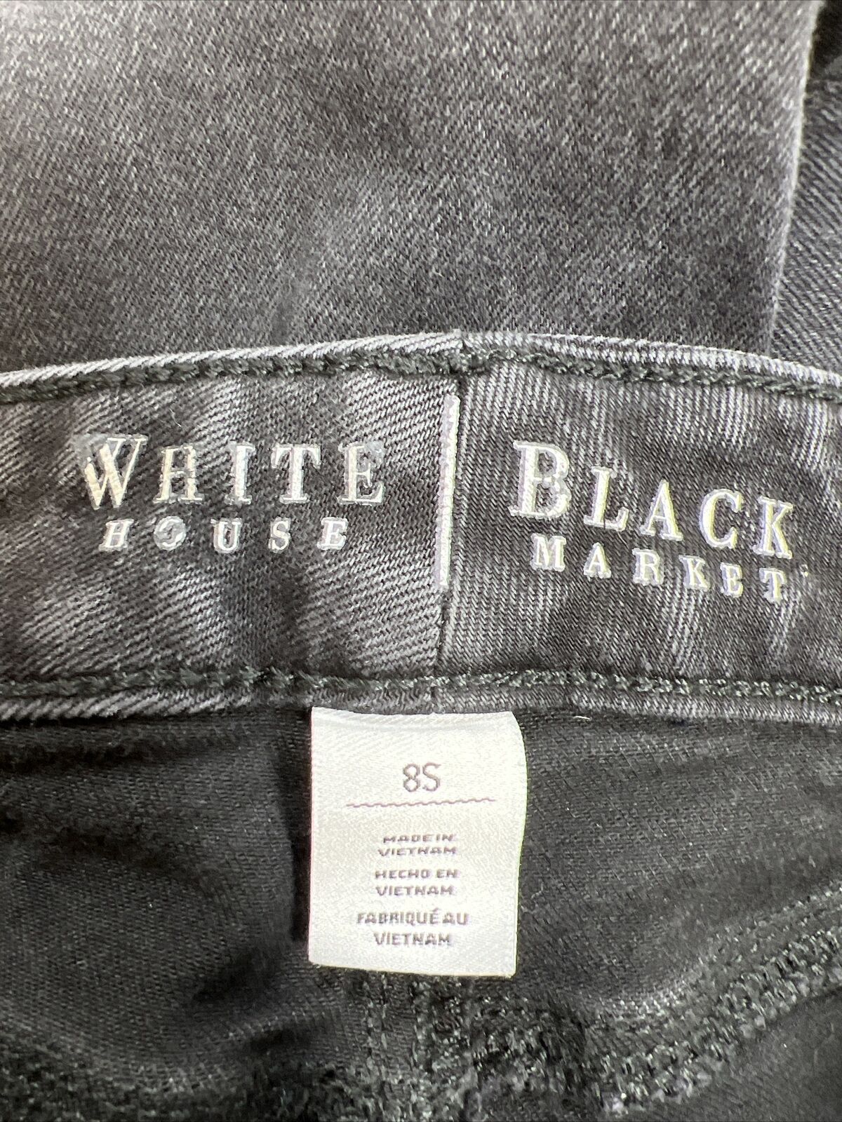 White House Black Market Women's Black Skinny Jeans - 8 Short