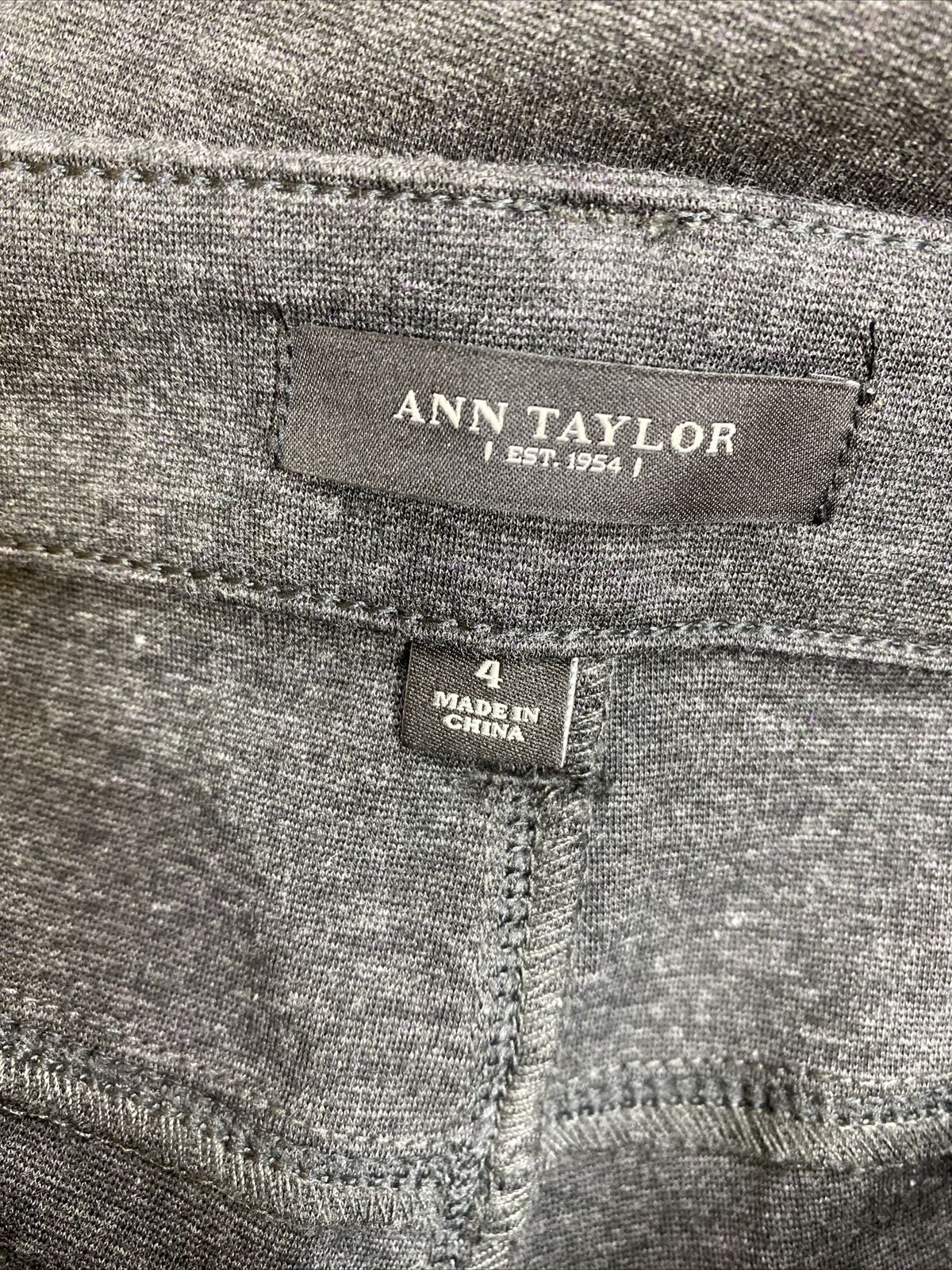 Ann Taylor Women's Gray Straight Leg Jegging Dress Pants
