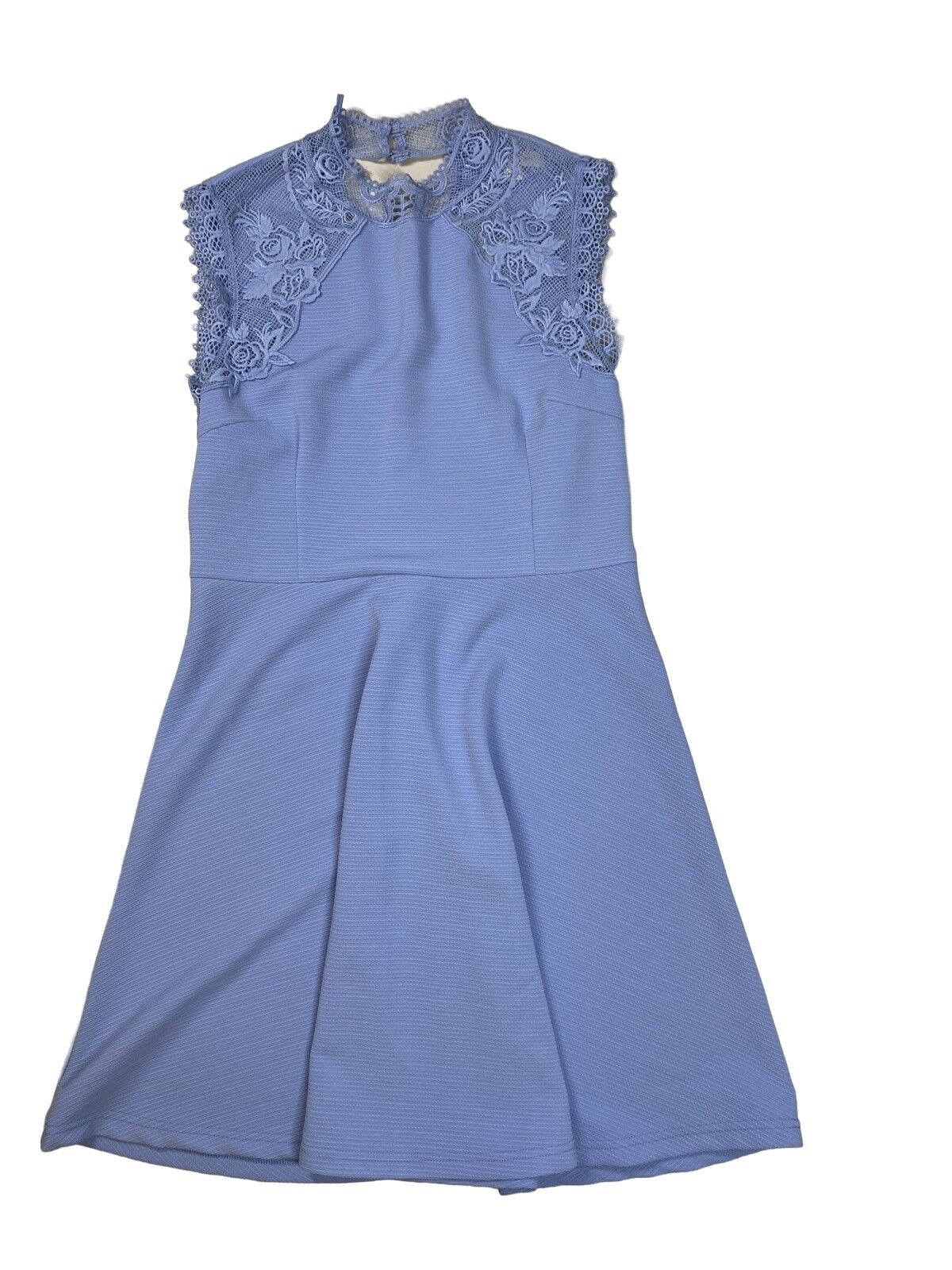 NEW Francesca's Women's Oxford Blue Sleeveless Lace A-Line Dress - L