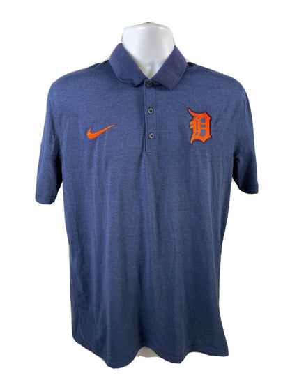 Polo Nike BSBL azul genuino Merchandise Detroit Tigers para hombre - L