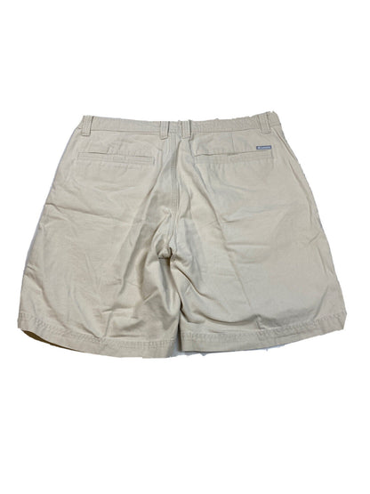 Columbia Pantalones cortos con entrepierna de 10 ", 100% algodón, color beige claro para hombre - 38