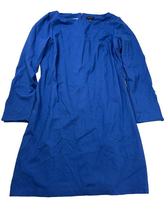 Ann Taylor Women's Blue Long Sleeve Sheath Dress - M