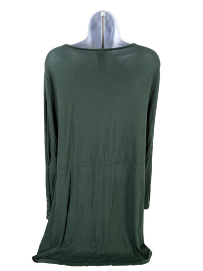 Chico's Women's Dark Green Long Sleeve Tunic Sweater - 1/US M