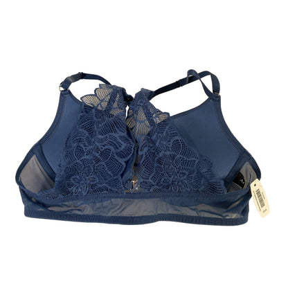 NEW Adore Me Women's Blue Lace Back Front Clasp Push Up Bra - 34A