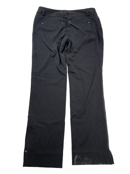 White House Black Market Pantalones de vestir cónicos negros para mujer - 8 cortos