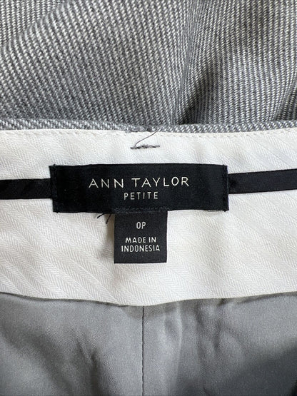 Ann Taylor Women's Gray Straight Leg Dress Pants - 0 Petite