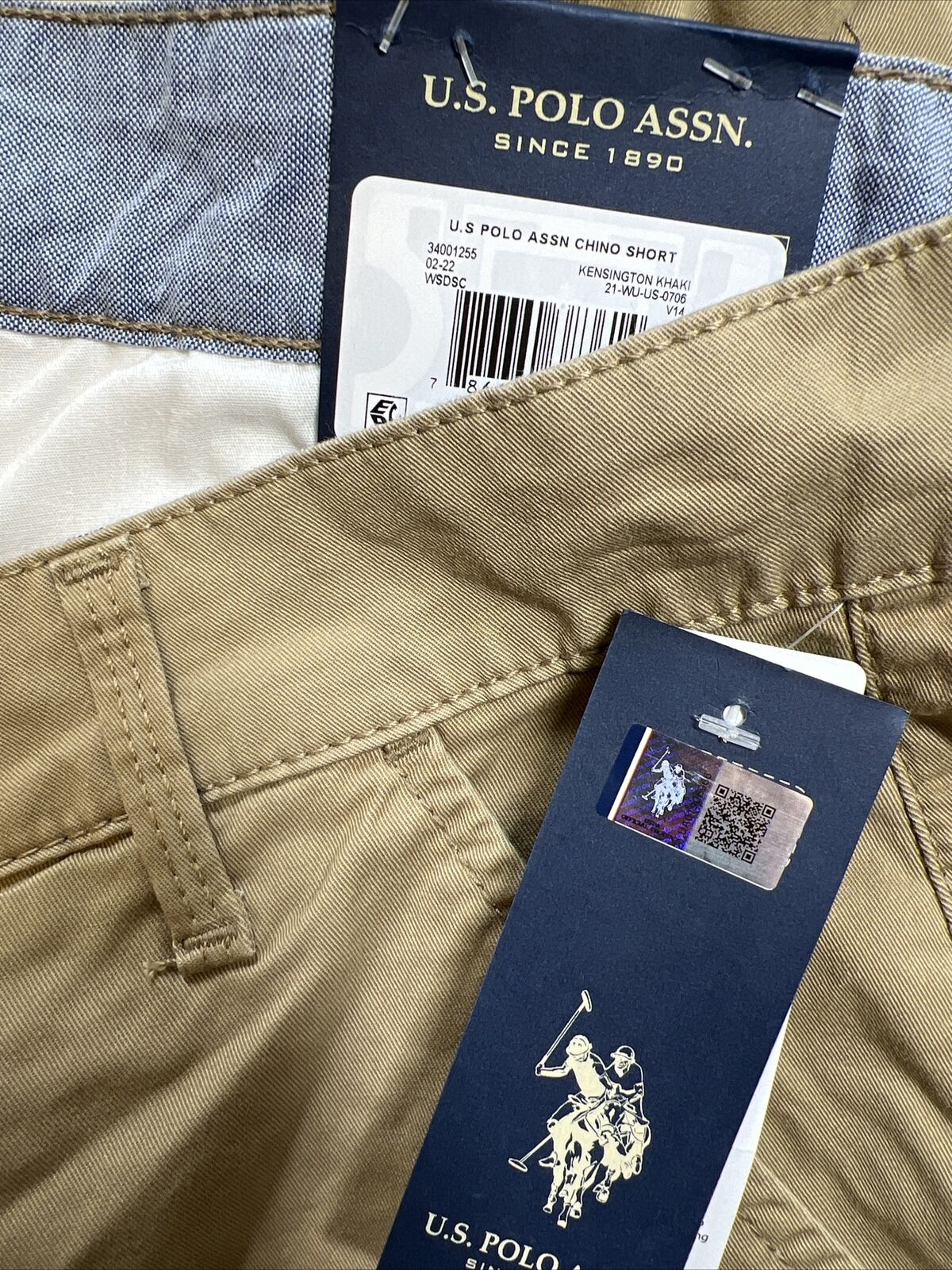 NEW US POLO ASSN Women's Brown Chino Shorts - 17