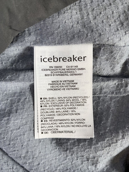 NEW Icebreaker Women's Gray Tropos Hooded Windbreaker Jacket - XL