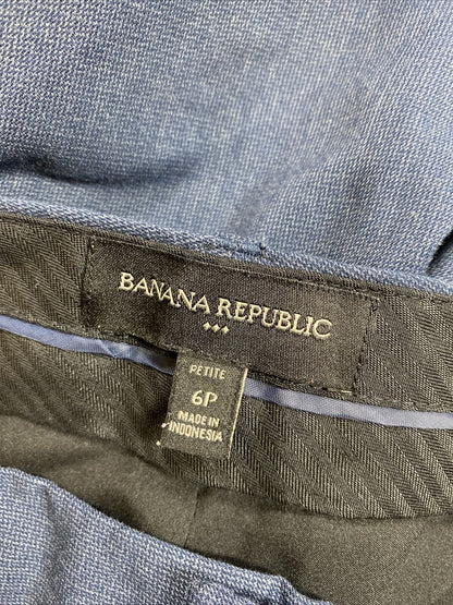 Banana Republic Women's Blue Straight Leg Dress Pants - 6 Petite